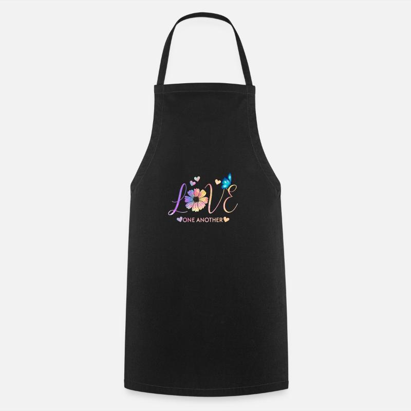 Love One Another - Cooking Apron - black