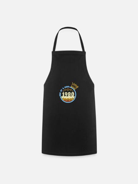 1980 - Tablier de cuisine - noir
