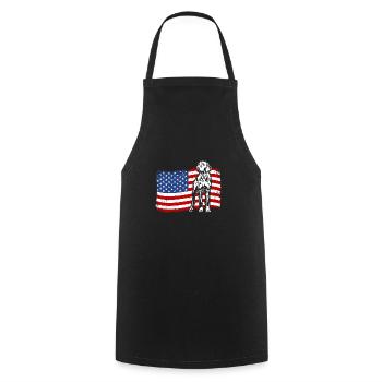 Vizsla US Amérique Drapeau Chiens Chien Wilsigns - Tablier de cuisine - noir - Devant - AI Model Male 185 dark (185cm)