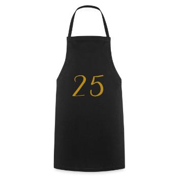 25 - Cooking Apron - black - Front - AI Model Male 185 dark (185cm)