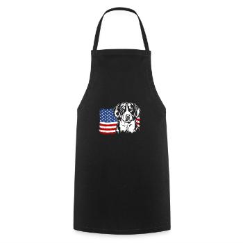 Entlebucher Mountain Dog US Amérique Drapeau Wilsigns - Tablier de cuisine - noir - Devant - AI Model Male 185 dark (185cm)