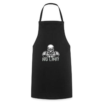 No Limit Hard Workout Skull with Dumbbell - Cooking Apron - black - Front - AI Model Male 185 dark (185cm)
