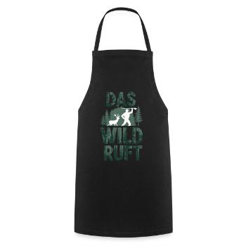 Hunter Hunting Hunting Hunting Clothing - Cooking Apron - black - Front - AI Model Male 185 dark (185cm)