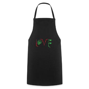 Hockey Love Gift Ihm ihren Hockey Lover Valentine - Kochschürze - Schwarz - Vorne - AI Model Male 185 dark (185cm)