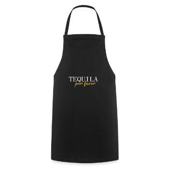 Tequila Por Favor Liqour Gift - Cooking Apron - black - Front - AI Model Male 185 dark (185cm)