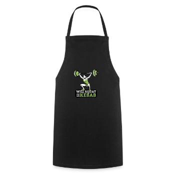 veut squat pour kebab - Tablier de cuisine - noir - Devant - AI Model Male 185 dark (185cm)