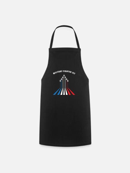 Avion de chasse - military fighter jet - Tablier de cuisine - noir
