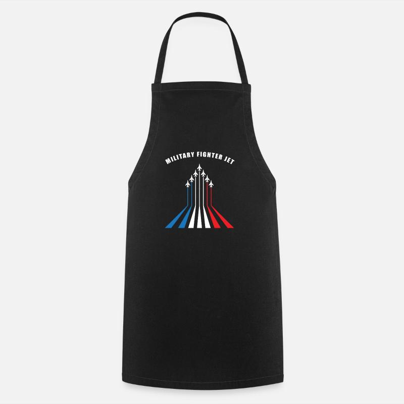 Fighter plane - military fighter jet - Cooking Apron - black
