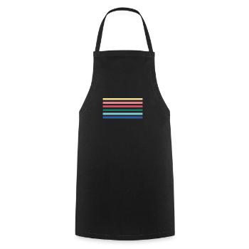Rainbow - Cooking Apron - black - Front - AI Model Male 185 dark (185cm)