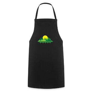 Tree - Cooking Apron - black - Front - AI Model Male 185 dark (185cm)