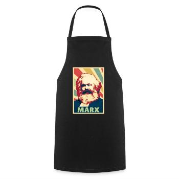 Karl Marx Vintage Colores - Tablier de cuisine - noir - Devant - AI Model Male 185 dark (185cm)