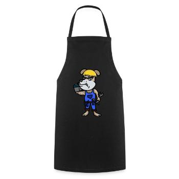 Handwerk Handwerker Baustelle Berufe Unternehmer - Kochschürze - Schwarz - Vorne - AI Model Male 185 dark (185cm)