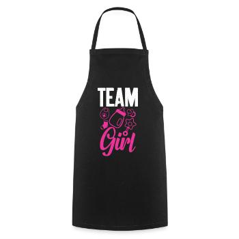 Team Girl Baby Geschlecht Offenbaren - Kochschürze - Schwarz - Vorne - AI Model Male 185 dark (185cm)
