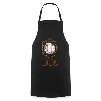 Baseball Ball Gold Player USA Sport Vintage Retro - Cooking Apron - black - Front - AI Model Male 185 dark (185cm)