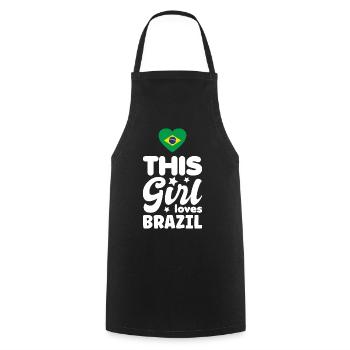 Brasilien Flagge Brasilianische Fahne Südamerika - Kochschürze - Schwarz - Vorne - AI Model Male 185 dark (185cm)