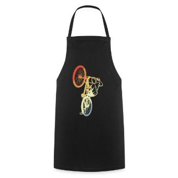 Vintage BMX rider - Cooking Apron - black - Front - AI Model Male 185 dark (185cm)
