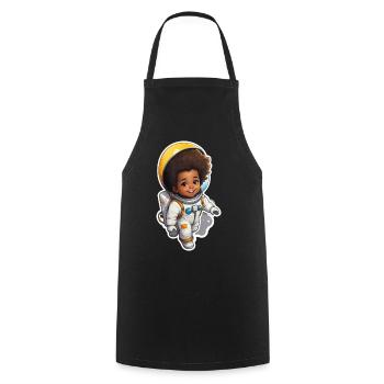 Personnage astronaute mignon pour les enfants - Tablier de cuisine - noir - Devant - AI Model Male 185 dark (185cm)