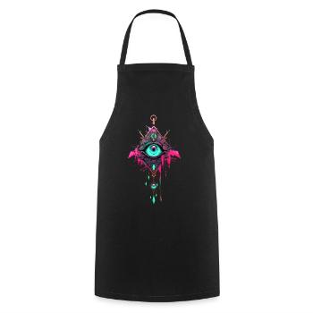 Dreamcatcher #3 - Cooking Apron - black - Front - AI Model Male 185 dark (185cm)