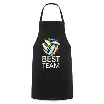 meilleure équipe de volley-ball plage couleurs vives graphique - Tablier de cuisine - noir - Devant - AI Model Male 185 dark (185cm)