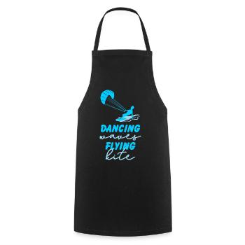 Kitesurfen Tanzende Wellen Kite Geschenk - Kochschürze - Schwarz - Vorne - AI Model Male 185 dark (185cm)