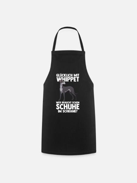 Hund Whippet - Kochschürze - Schwarz