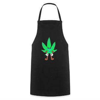Der Bloom - Baby Bloom Weed Cannabis Marihuana - Kochschürze - Schwarz - Vorne - AI Model Male 185 dark (185cm)