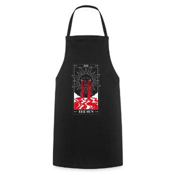Le Tarot du Soleil – Art Occulte Sombre - Tablier de cuisine - noir - Devant - AI Model Male 185 dark (185cm)