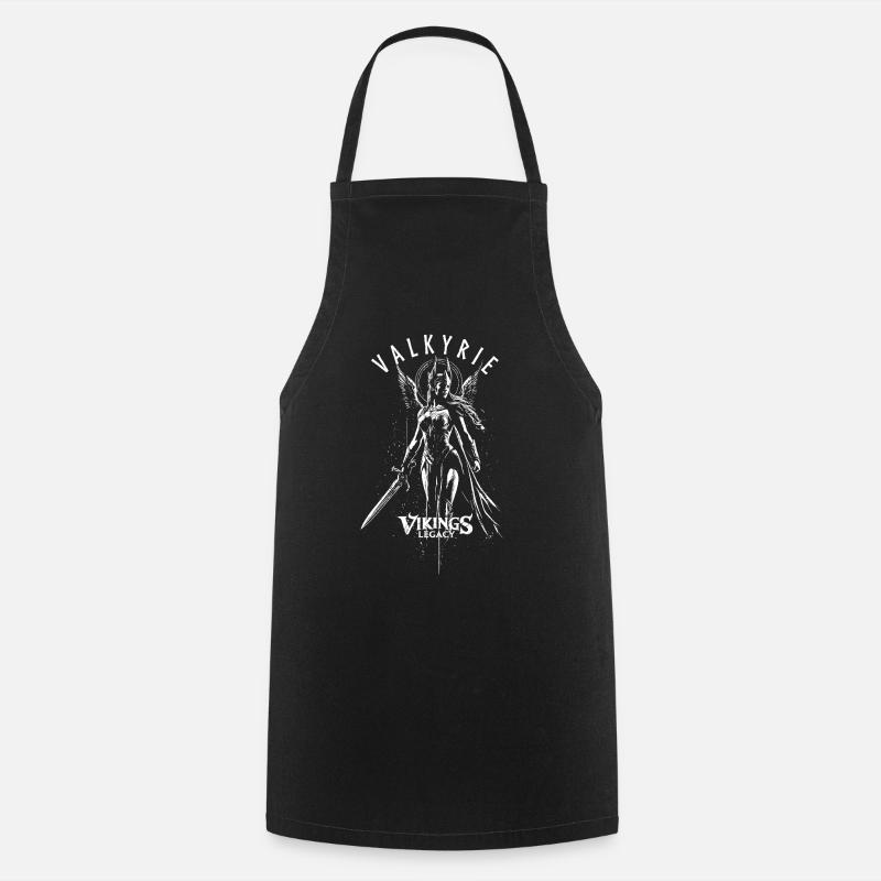 Valkyrie - the divine warrior - Cooking Apron - black