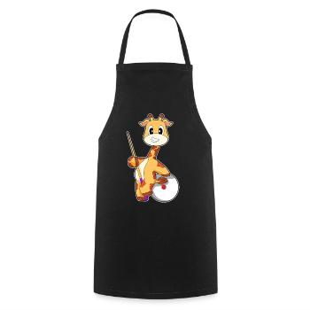 Giraffe Billiard Queue Sport - Kochschürze - Schwarz - Vorne - AI Model Male 185 dark (185cm)
