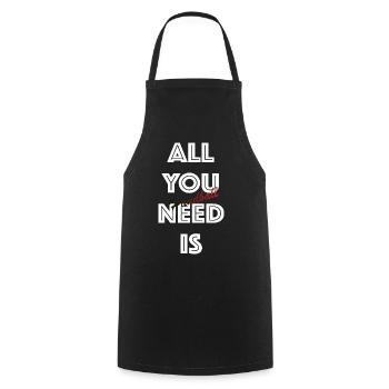 All You Need is Handball (Weiß) - Kochschürze - Schwarz - Vorne - AI Model Male 185 dark (185cm)