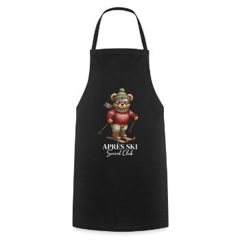 Après Ski Social Club Ski Teddy Bear - Tablier de cuisine - noir - Devant - AI Model Male 185 dark (185cm)