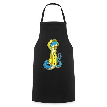 Snake Rain Jacket - Cooking Apron - black - Front - AI Model Male 185 dark (185cm)