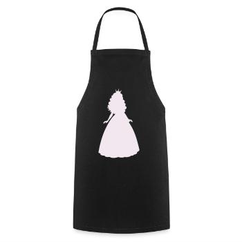 Princess silhouette in lilac - Cooking Apron - black - Front - AI Model Male 185 dark (185cm)