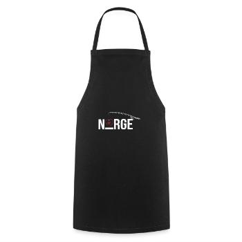 Norge Love small - Kochschürze - Schwarz - Vorne - AI Model Male 185 dark (185cm)