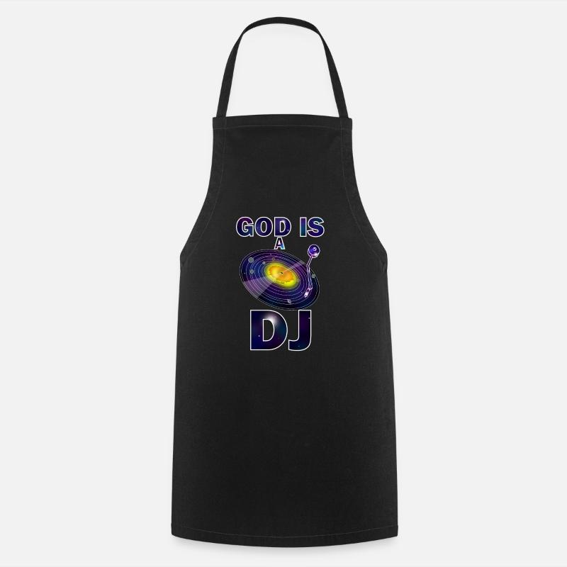 god is a dj - Tablier de cuisine - noir