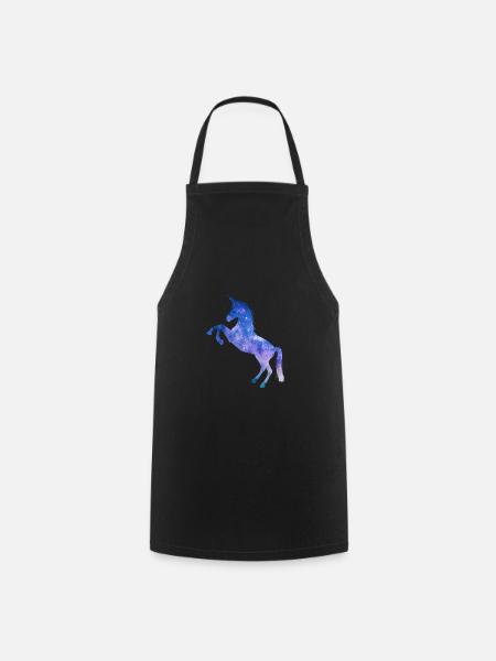 Galaxy Space Einhorn - Kochschürze - Schwarz