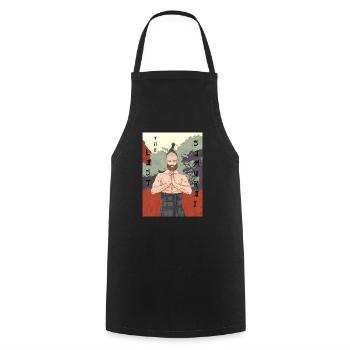 THE LAST SAMURAI - Cooking Apron - black - Front - AI Model Male 185 dark (185cm)