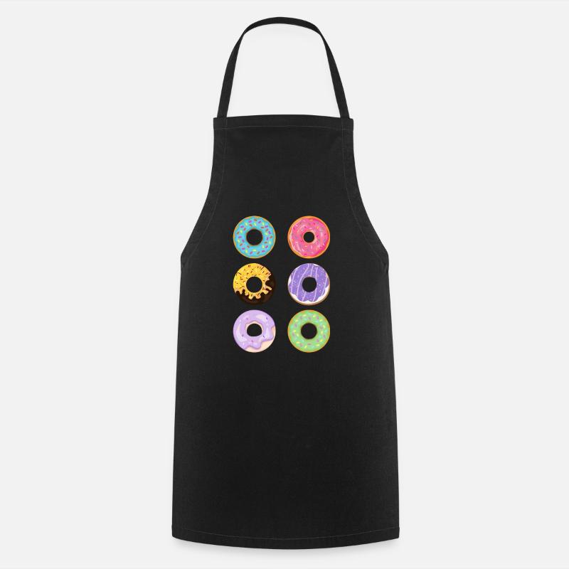 groupe de donuts - Tablier de cuisine - noir