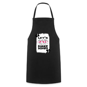 fun sayings heart quote flower power global peace - Kochschürze - Schwarz - Vorne - AI Model Male 185 dark (185cm)