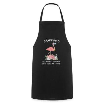 Flamingo Awesome Grammingo - Tablier de cuisine - noir - Devant - AI Model Male 185 dark (185cm)