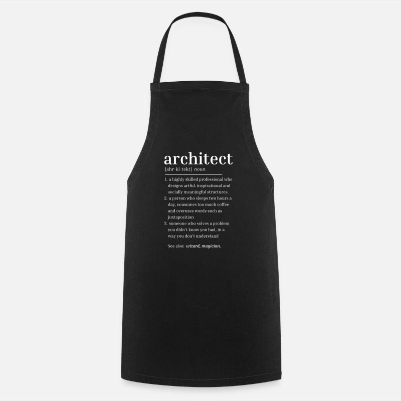 licensed architect - Cooking Apron - black
