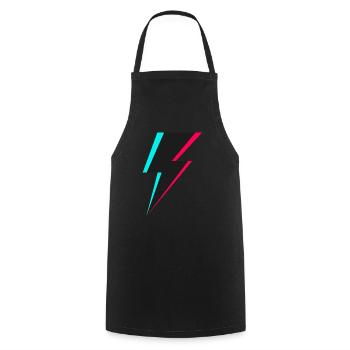 Blitz Logo - Kochschürze - Schwarz - Vorne - AI Model Male 185 dark (185cm)
