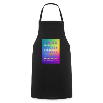 tu es incroyable - Tablier de cuisine - noir - Devant - AI Model Male 185 dark (185cm)