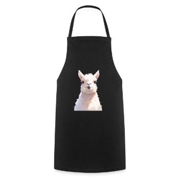 Lama - Cooking Apron - black - Front - AI Model Male 185 dark (185cm)