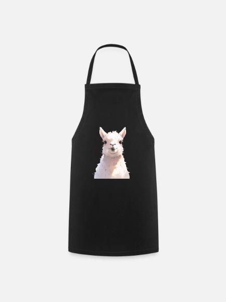 Lama - Kochschürze - Schwarz