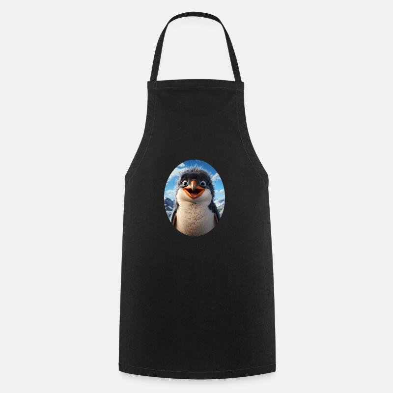 Pinguin - Kochschürze - Schwarz