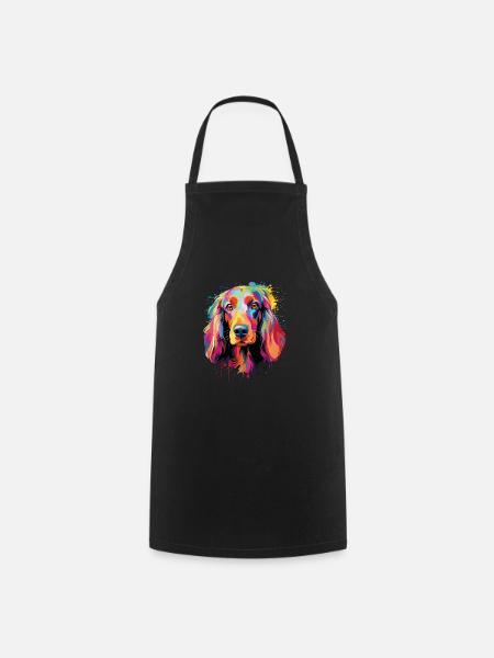 Cocker Spaniel Coloré - Tablier de cuisine - noir