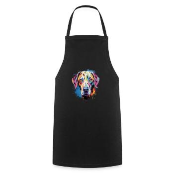 Dalmatiner Colorful - Kochschürze - Schwarz - Vorne - AI Model Male 185 dark (185cm)