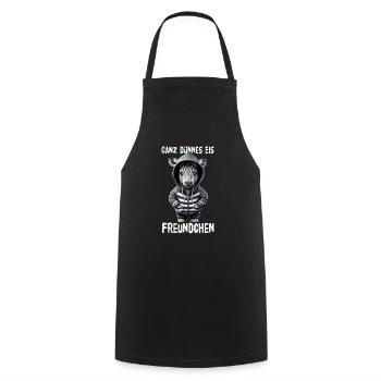 Very Thin Ice Friend Zebra - Cooking Apron - black - Front - AI Model Male 185 dark (185cm)