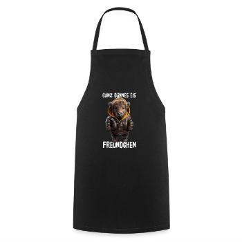 Glace très mince ami Bison - Tablier de cuisine - noir - Devant - AI Model Male 185 dark (185cm)